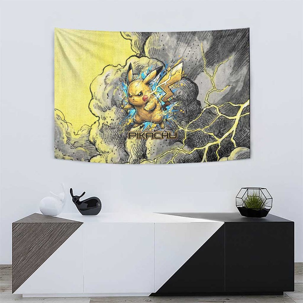 Pikachu Stormbreaker Edition Tumbler With Handle Pikachu Amid Thunder Clouds TS04 Pikachu Stormbreaker Edition Tumbler With Handle Pikachu Amid Thunder Clouds TS04