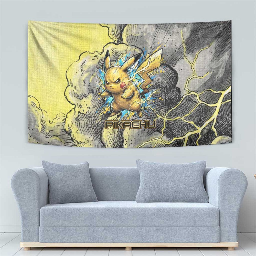 Pikachu Stormbreaker Edition Tumbler With Handle Pikachu Amid Thunder Clouds TS04 Pikachu Stormbreaker Edition Tumbler With Handle Pikachu Amid Thunder Clouds TS04