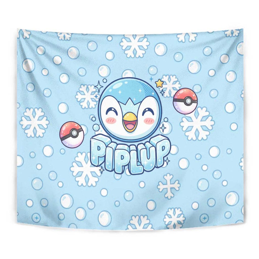 Piplup Tapestry Cute Winter Snowflake Art TS04 Piplup Tapestry Cute Winter Snowflake Art TS04