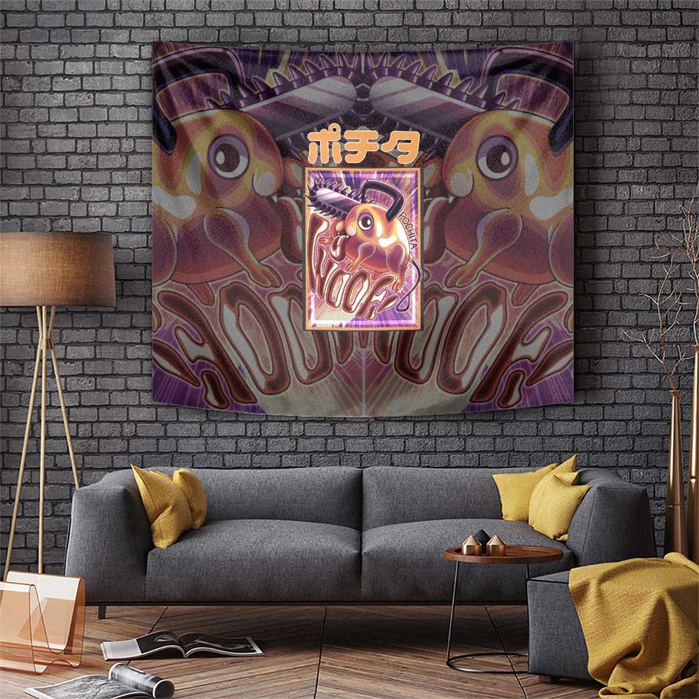 Pochita Chainsaw Man Tapestry Anime Style TS04 Pochita Chainsaw Man Tapestry Anime Style TS04