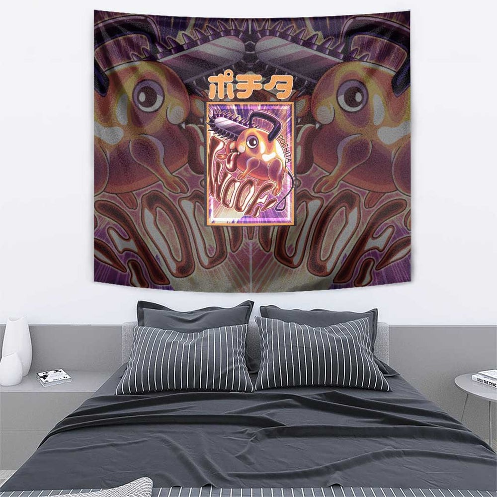 Pochita Chainsaw Man Tapestry Anime Style TS04 Pochita Chainsaw Man Tapestry Anime Style TS04