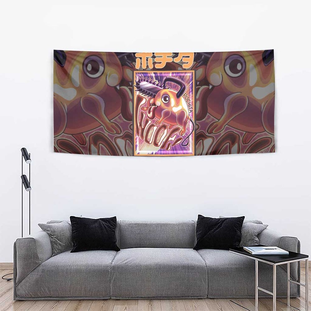 Pochita Chainsaw Man Tapestry Anime Style TS04 Pochita Chainsaw Man Tapestry Anime Style TS04
