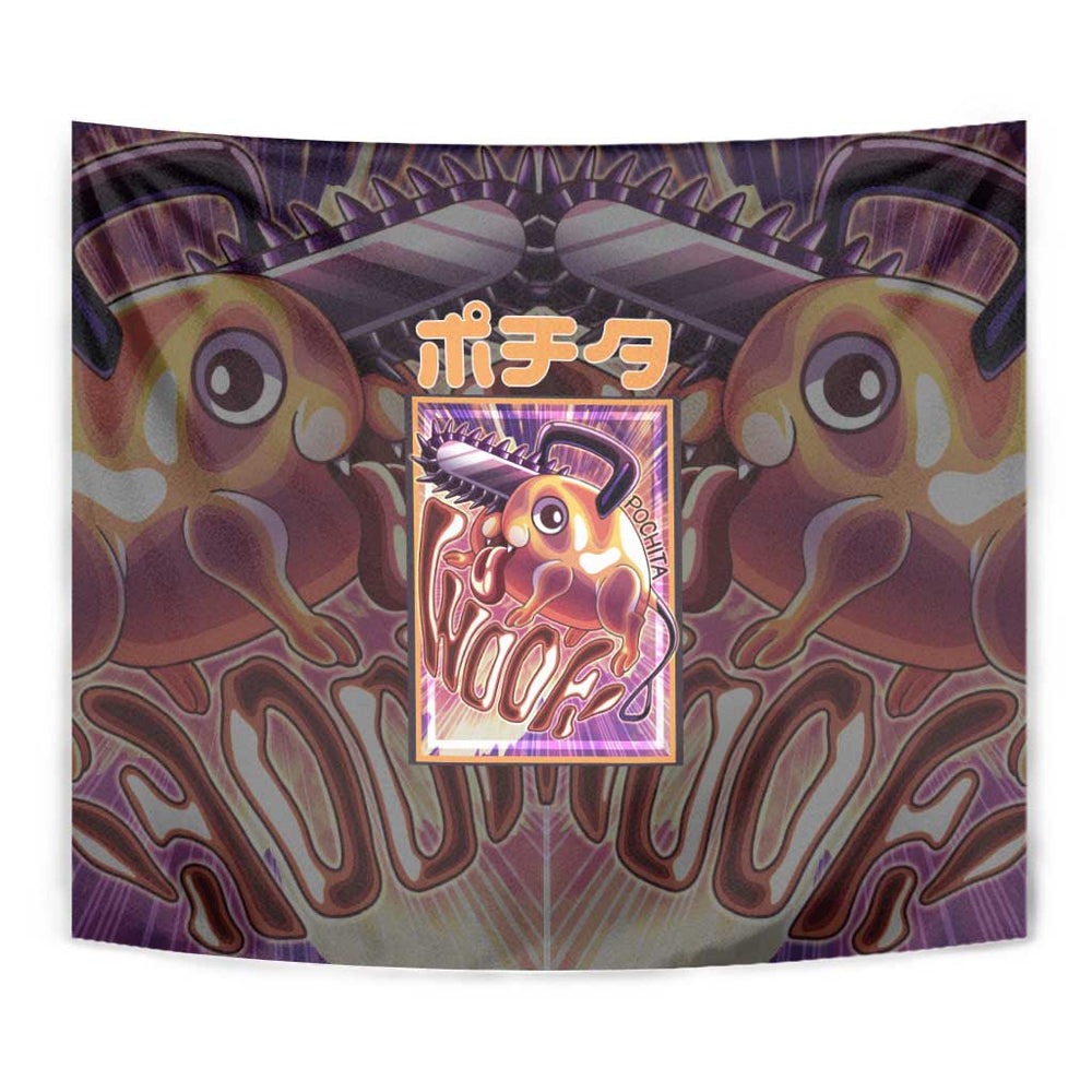 Pochita Chainsaw Man Tapestry Anime Style TS04 Pochita Chainsaw Man Tapestry Anime Style TS04