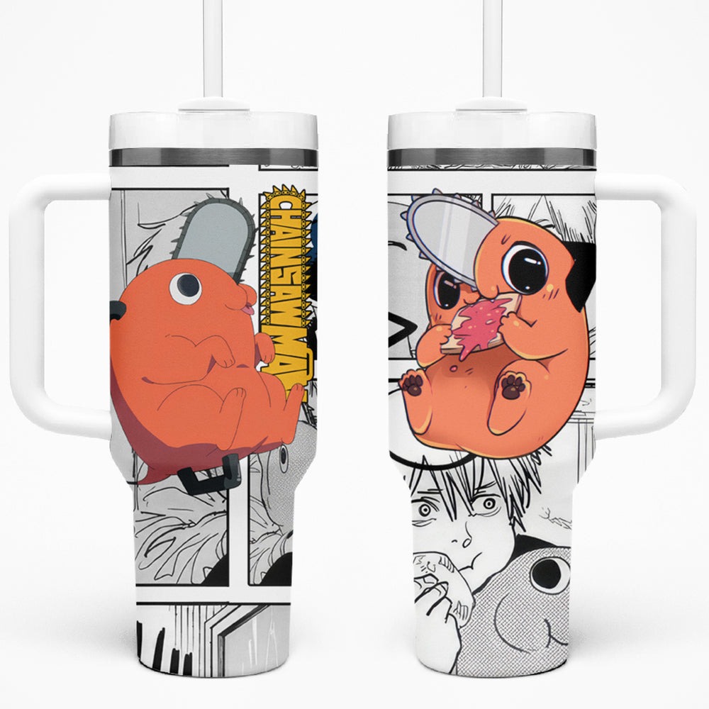 Pochita Tumbler With Handle Chainsaw Man TS04 Pochita Tumbler With Handle Chainsaw Man TS04