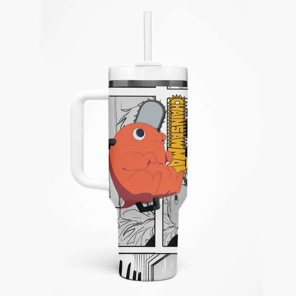 Pochita Tumbler With Handle Chainsaw Man TS04 Pochita Tumbler With Handle Chainsaw Man TS04