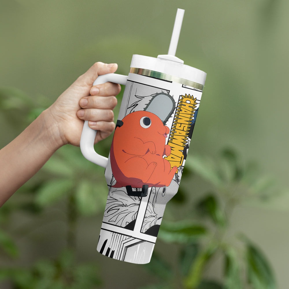 Pochita Tumbler With Handle Chainsaw Man TS04 Pochita Tumbler With Handle Chainsaw Man TS04