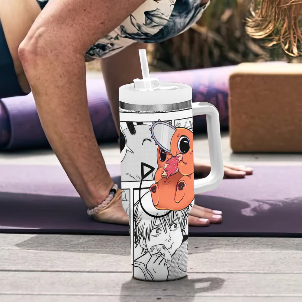 Pochita Tumbler With Handle Chainsaw Man TS04 Pochita Tumbler With Handle Chainsaw Man TS04