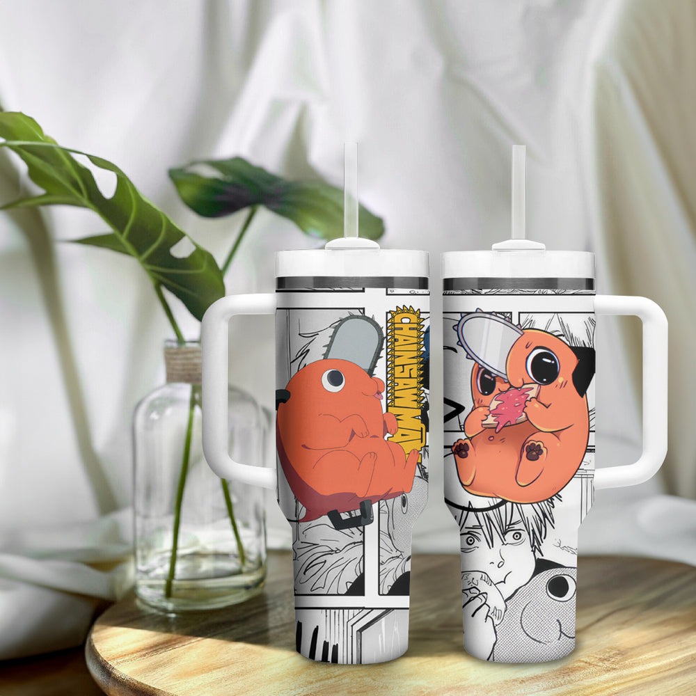 Pochita Tumbler With Handle Chainsaw Man TS04 Pochita Tumbler With Handle Chainsaw Man TS04