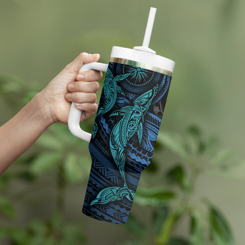 Polynesian Whale Tumbler With Handle TS04 Polynesian Whale Tumbler With Handle TS04