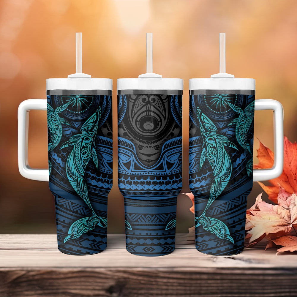 Polynesian Whale Tumbler With Handle TS04 Polynesian Whale Tumbler With Handle TS04