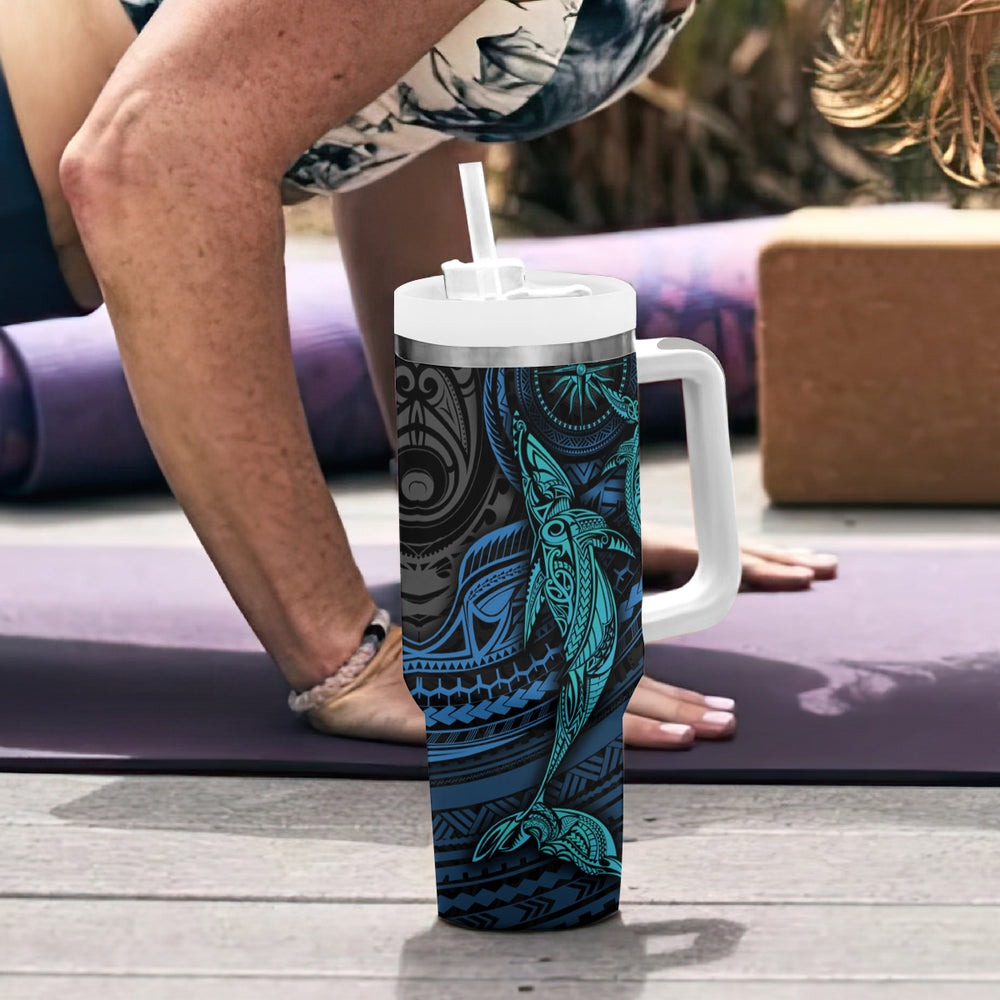 Polynesian Whale Tumbler With Handle TS04 Polynesian Whale Tumbler With Handle TS04