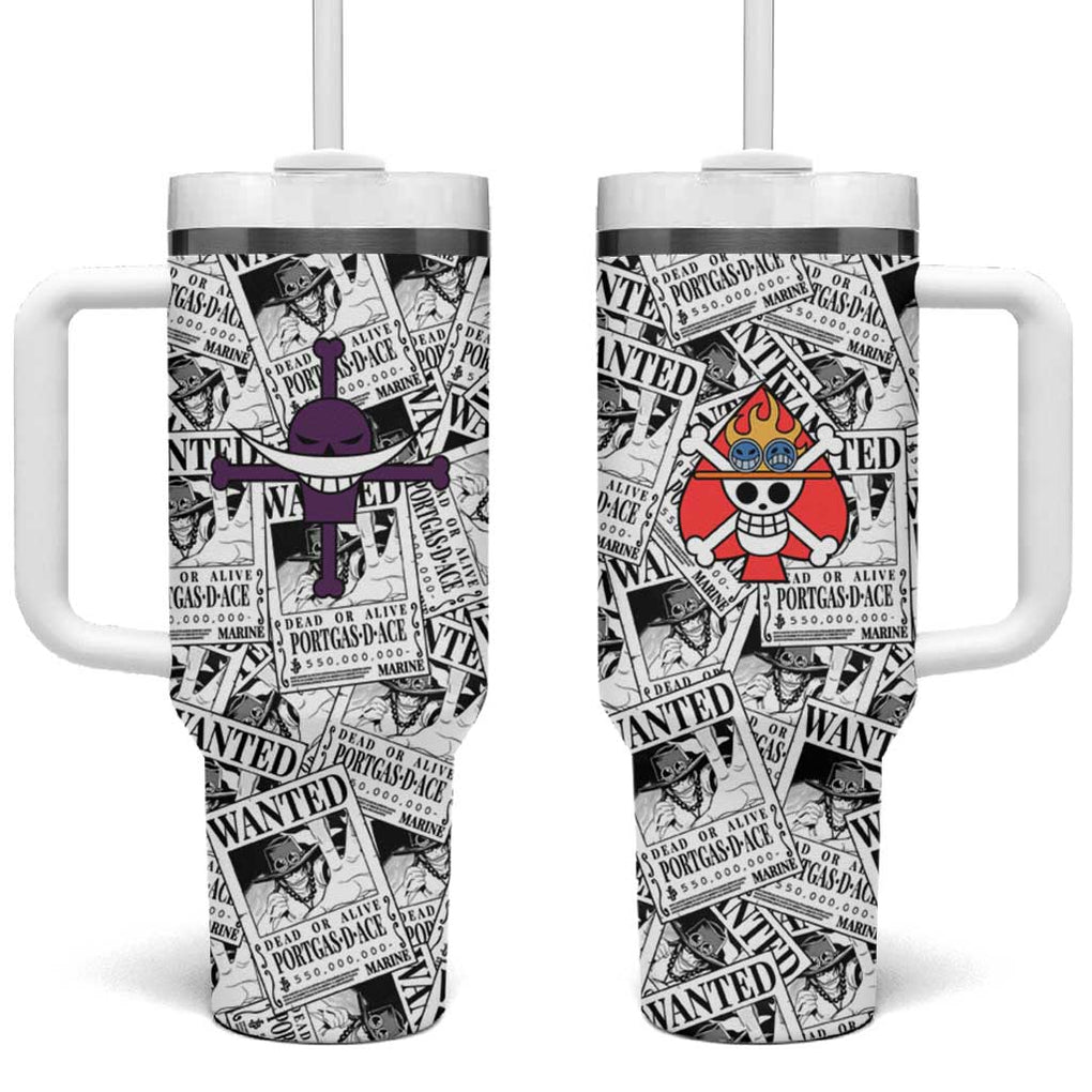 Portgas D. Ace Wanted - One Piece Tumbler With Handle Anime Style TS04