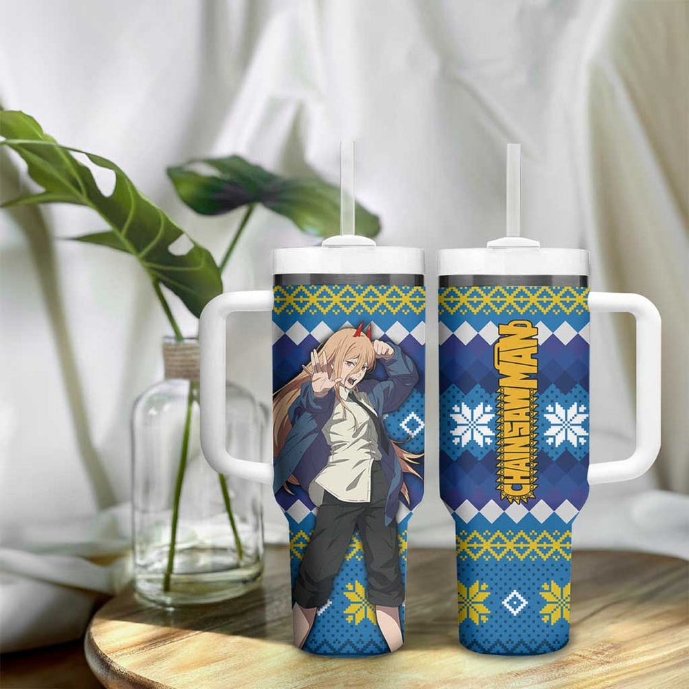 Power - Chainsaw Man Tumbler With Handle Anime Style TS04 Power - Chainsaw Man Tumbler With Handle Anime Style TS04