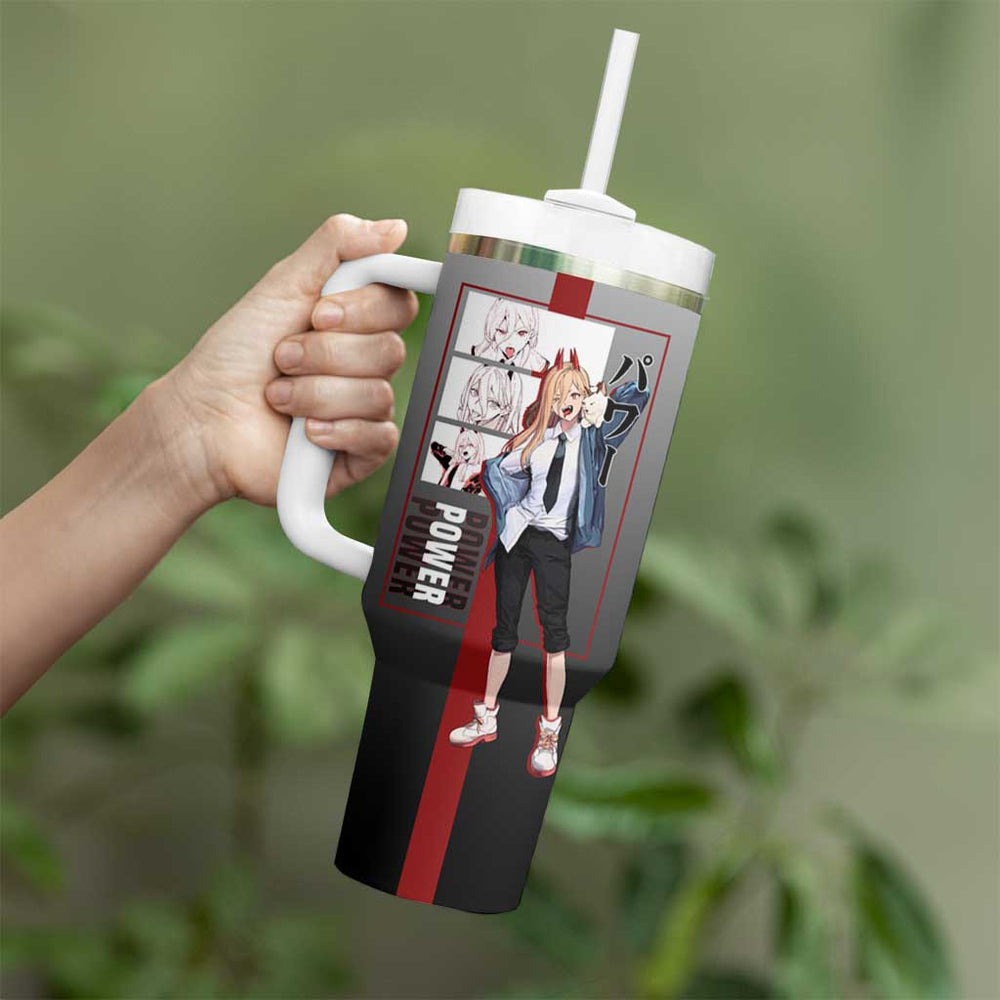 Power - Chainsaw Man Tumbler With Handle Anime Style TS04 Power - Chainsaw Man Tumbler With Handle Anime Style TS04
