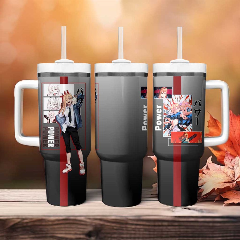 Power - Chainsaw Man Tumbler With Handle Anime Style TS04 Power - Chainsaw Man Tumbler With Handle Anime Style TS04