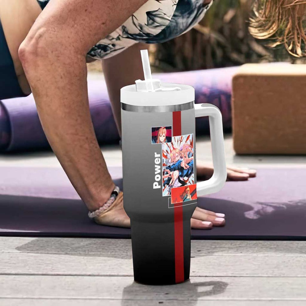Power - Chainsaw Man Tumbler With Handle Anime Style TS04 Power - Chainsaw Man Tumbler With Handle Anime Style TS04