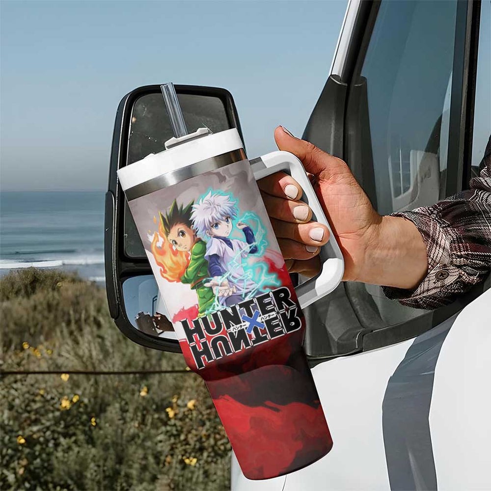 Power Duo Gon & Killua Hunter X Hunter Tumbler With Handle Anime Style TS04 Power Duo Gon & Killua Hunter X Hunter Tumbler With Handle Anime Style TS04