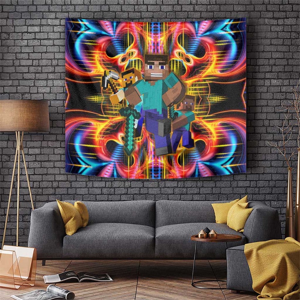 Power Minecraft Tapestry Game Art Mix Trippy Style TS04 Power Minecraft Tapestry Game Art Mix Trippy Style TS04