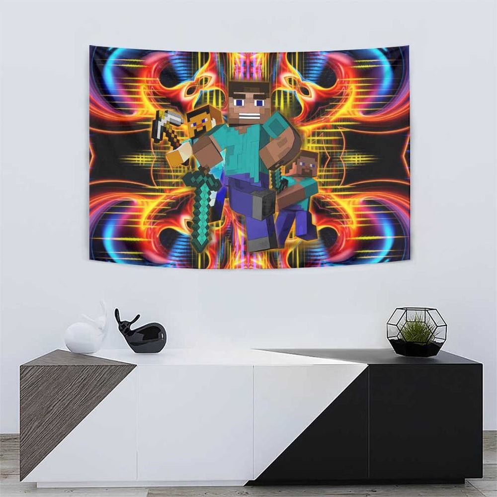 Power Minecraft Tapestry Game Art Mix Trippy Style TS04 Power Minecraft Tapestry Game Art Mix Trippy Style TS04