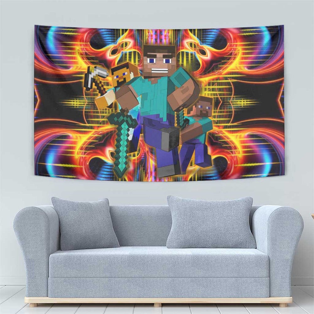 Power Minecraft Tapestry Game Art Mix Trippy Style TS04 Power Minecraft Tapestry Game Art Mix Trippy Style TS04
