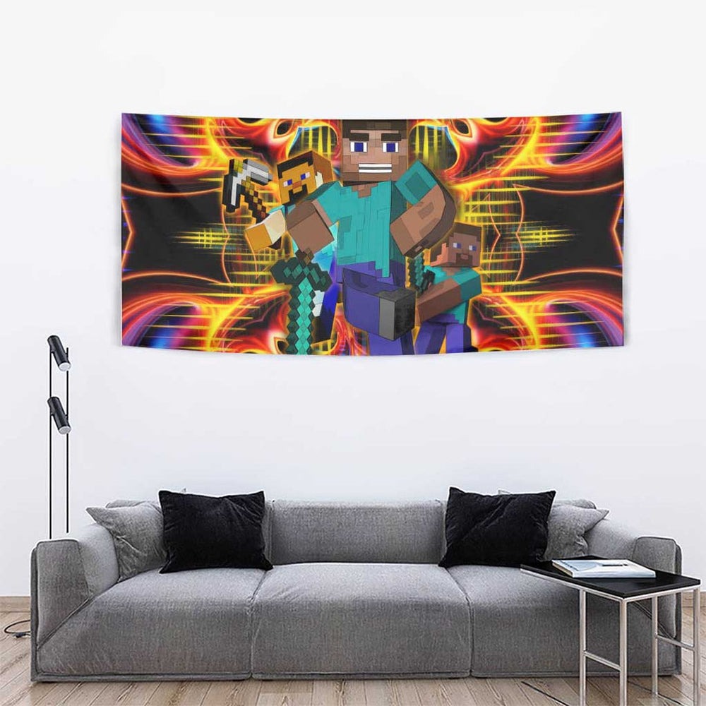 Power Minecraft Tapestry Game Art Mix Trippy Style TS04 Power Minecraft Tapestry Game Art Mix Trippy Style TS04