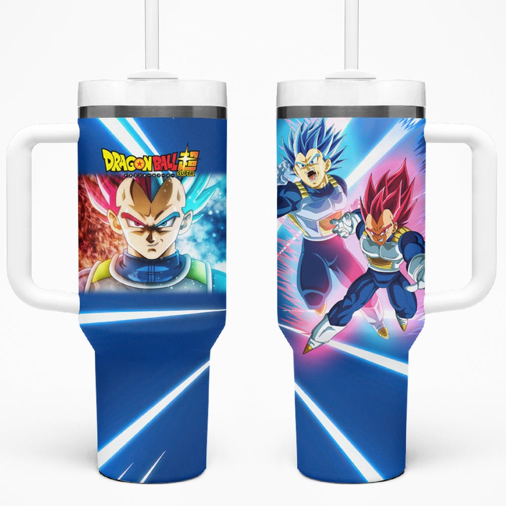 Prince Vegeta - Dragon Ball Tumbler With Handle Anime Style TS04 Prince Vegeta - Dragon Ball Tumbler With Handle Anime Style TS04