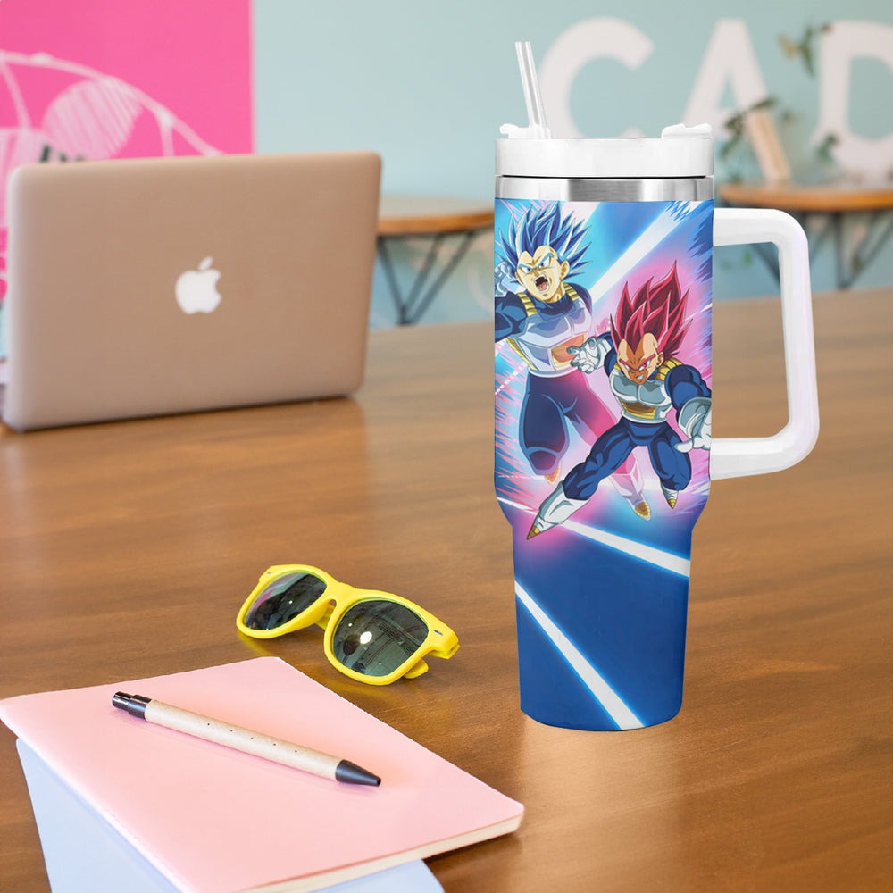 Prince Vegeta - Dragon Ball Tumbler With Handle Anime Style TS04 Prince Vegeta - Dragon Ball Tumbler With Handle Anime Style TS04
