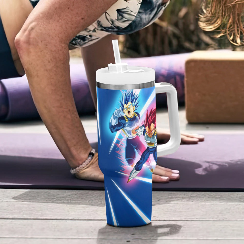 Prince Vegeta - Dragon Ball Tumbler With Handle Anime Style TS04 Prince Vegeta - Dragon Ball Tumbler With Handle Anime Style TS04