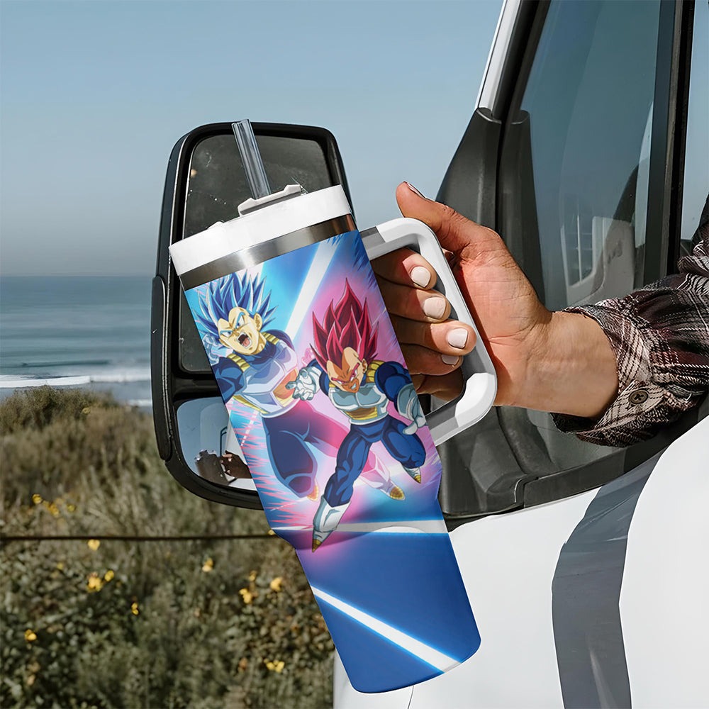 Prince Vegeta - Dragon Ball Tumbler With Handle Anime Style TS04 Prince Vegeta - Dragon Ball Tumbler With Handle Anime Style TS04