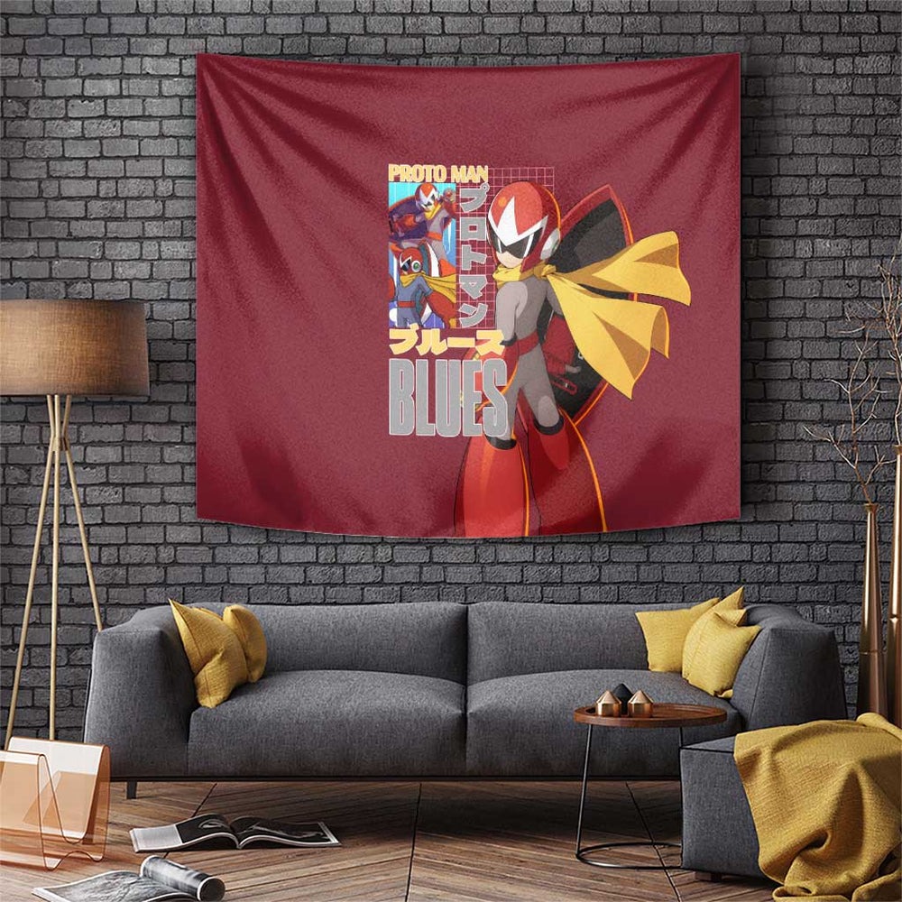 Proto Man Mega Man Tapestry Japan Anime Style TS04 Proto Man Mega Man Tapestry Japan Anime Style TS04