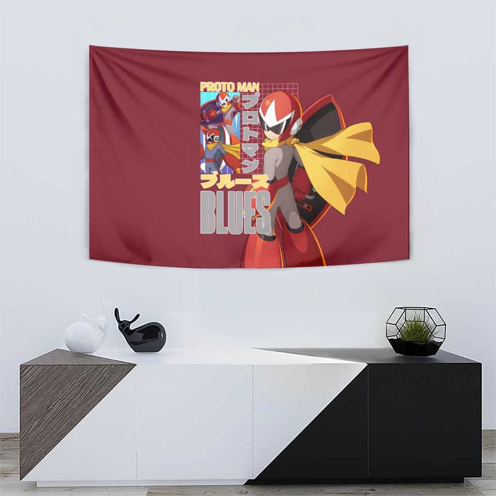 Proto Man Mega Man Tapestry Japan Anime Style TS04 Proto Man Mega Man Tapestry Japan Anime Style TS04