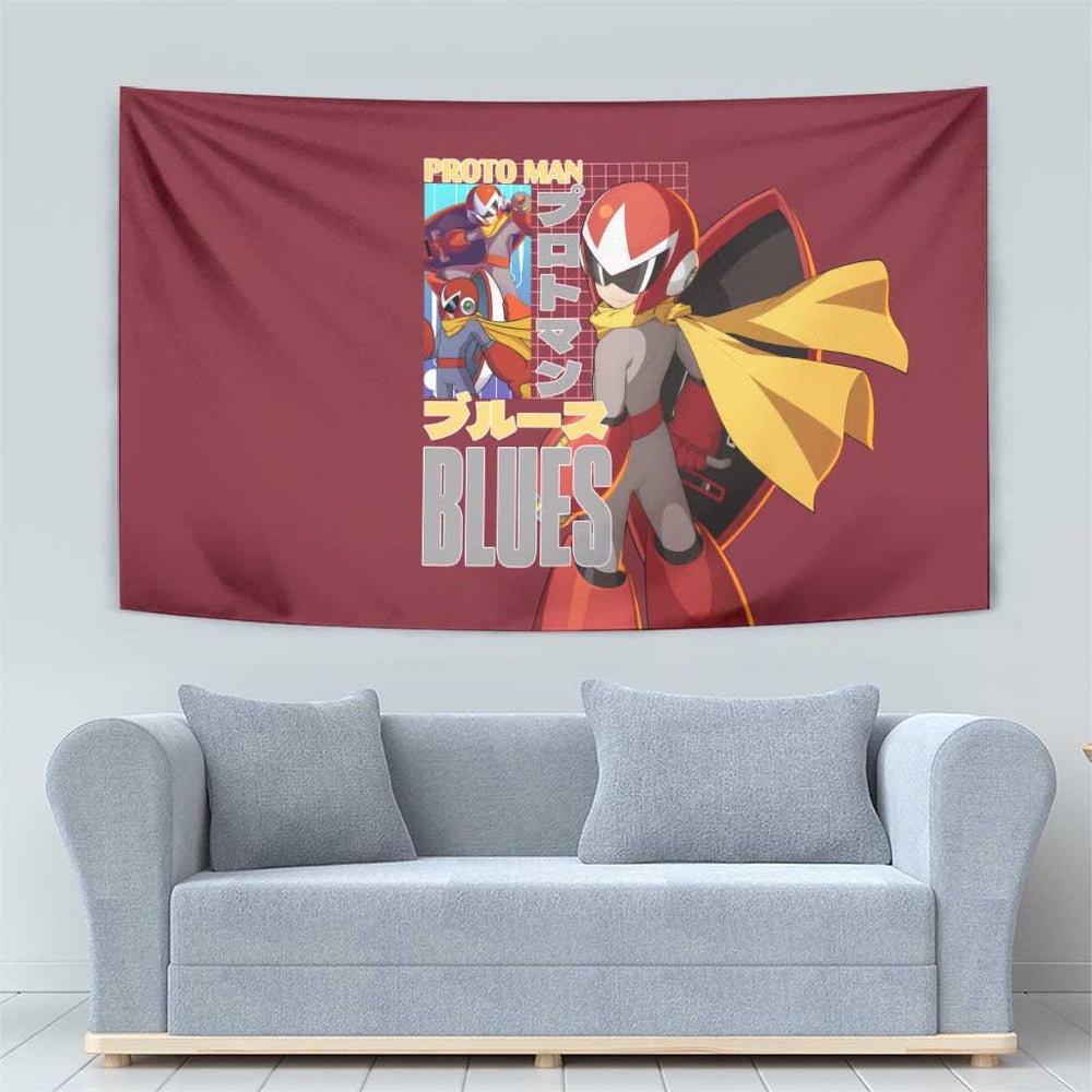 Proto Man Mega Man Tapestry Japan Anime Style TS04 Proto Man Mega Man Tapestry Japan Anime Style TS04