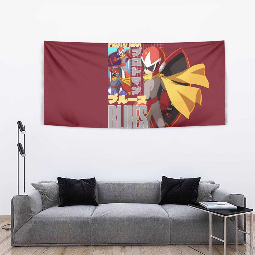 Proto Man Mega Man Tapestry Japan Anime Style TS04 Proto Man Mega Man Tapestry Japan Anime Style TS04
