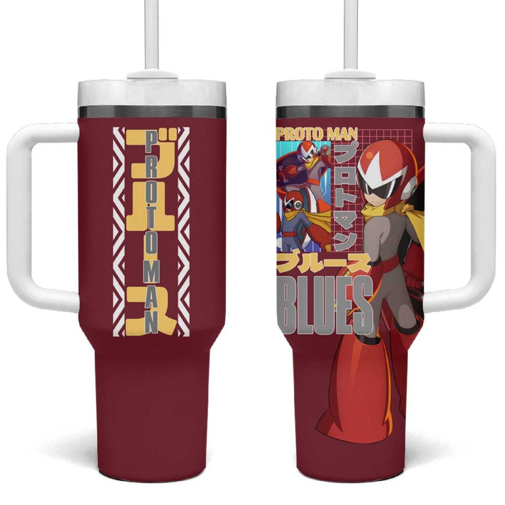 Proto Man Mega Man Tumbler With Handle Japan Anime Style TS04 Proto Man Mega Man Tumbler With Handle Japan Anime Style TS04