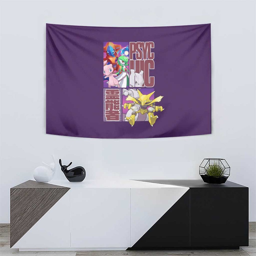 Psychic Type Poke Tapestry Japan Anime Style TS04 Psychic Type Poke Tapestry Japan Anime Style TS04