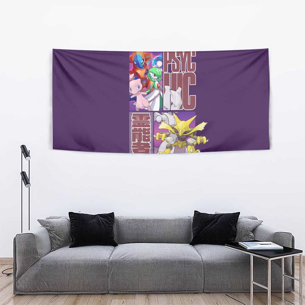 Psychic Type Poke Tapestry Japan Anime Style TS04 Psychic Type Poke Tapestry Japan Anime Style TS04