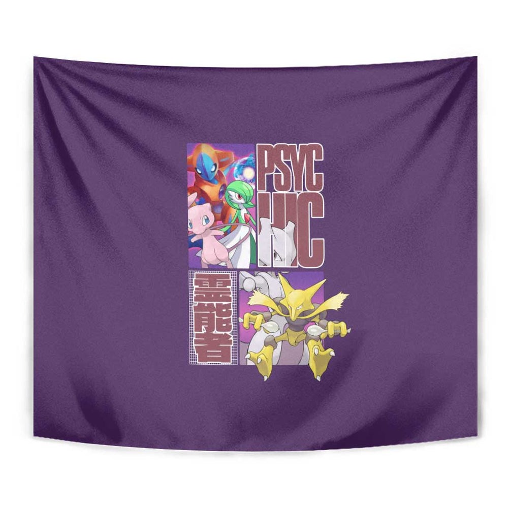 Psychic Type Poke Tapestry Japan Anime Style TS04 Psychic Type Poke Tapestry Japan Anime Style TS04