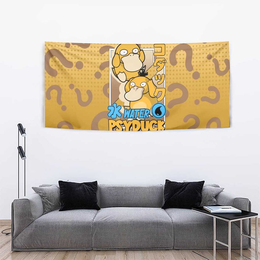 Psyduck from Poké Tapestry with Water Type Power and Confused Expression Design TS04
