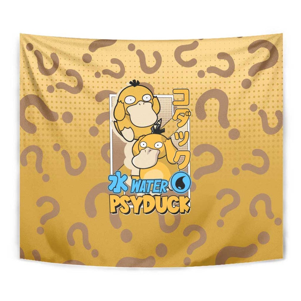 Psyduck from Poké Tapestry with Water Type Power and Confused Expression Design TS04