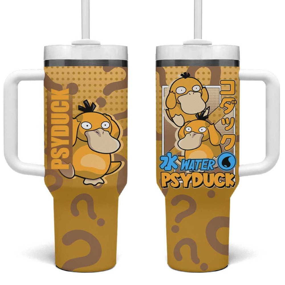 Psyduck from Poké Tumbler With Handle with Water Type Power and Confused Expression Design TS04 Psyduck from Poké Tumbler With Handle with Water Type Power and Confused Expression Design TS04