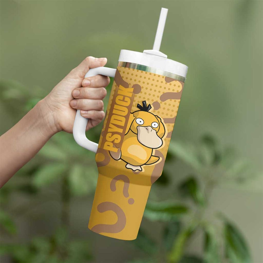 Psyduck from Poké Tumbler With Handle with Water Type Power and Confused Expression Design TS04 Psyduck from Poké Tumbler With Handle with Water Type Power and Confused Expression Design TS04
