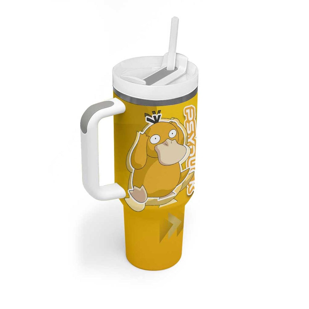 Psyduck Poké Tumbler With Handle Confused Yellow Cartoon Vector Style TS04 Psyduck Poké Tumbler With Handle Confused Yellow Cartoon Vector Style TS04