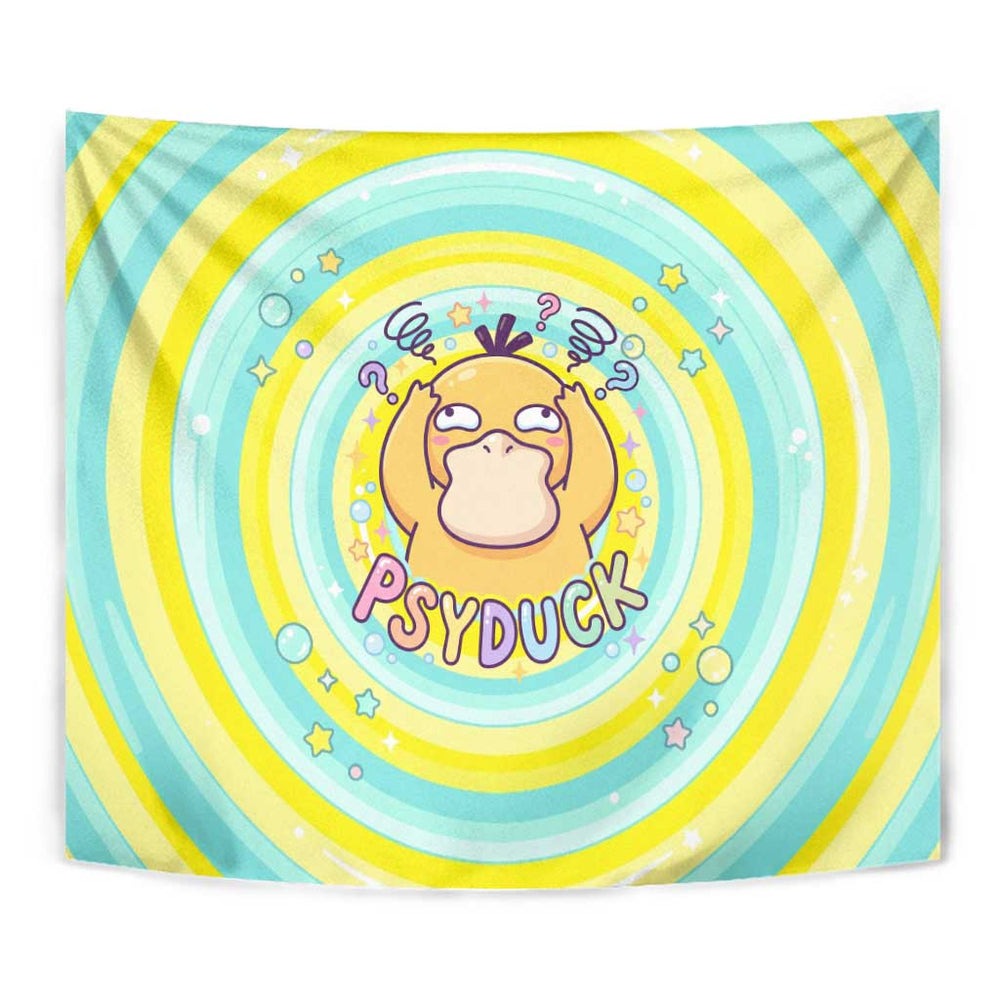 Psyduck Tapestry Vibrant Kawaii Splash Art TS04 Psyduck Tapestry Vibrant Kawaii Splash Art TS04