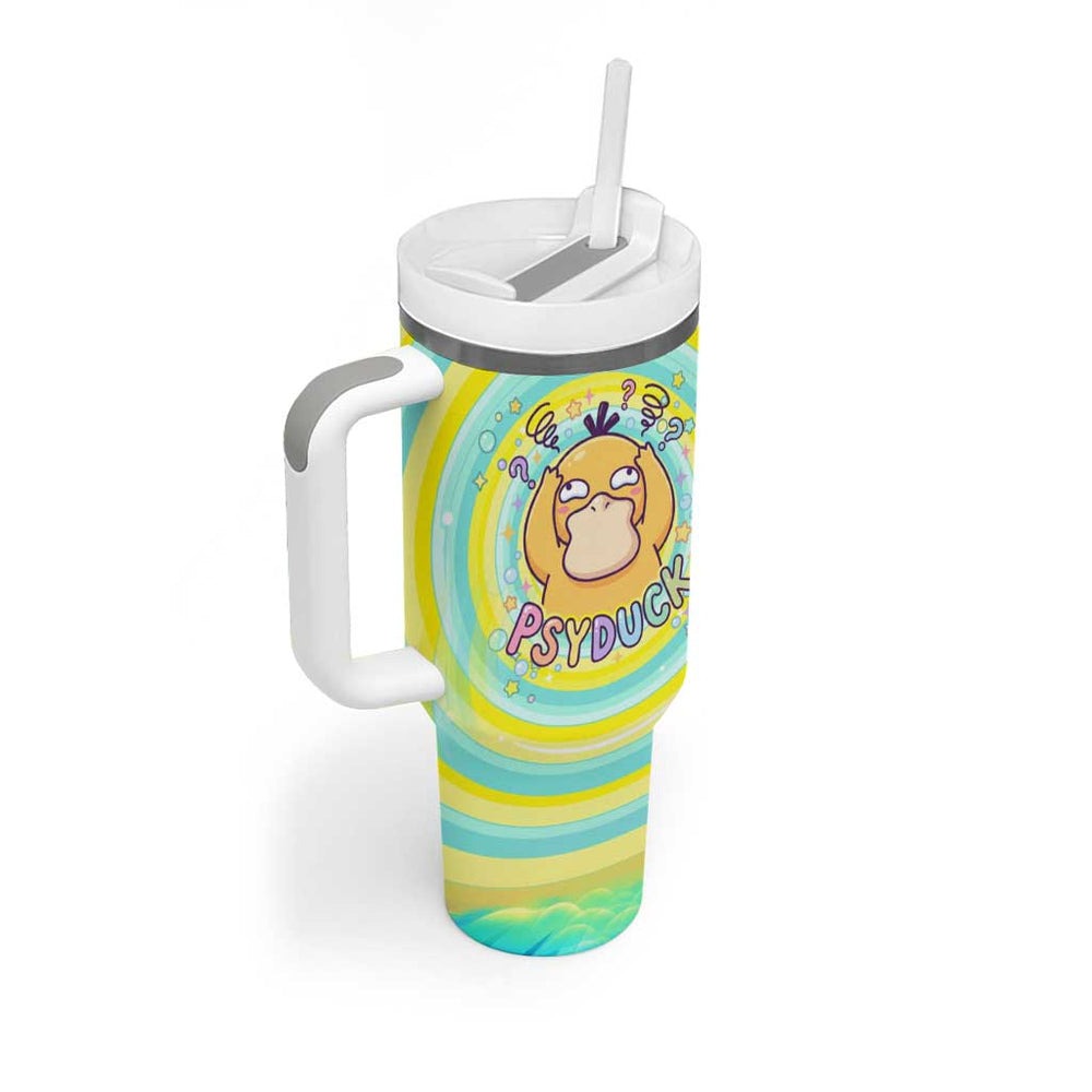 Psyduck Tumbler With Handle Vibrant Kawaii Splash Art TS04 Psyduck Tumbler With Handle Vibrant Kawaii Splash Art TS04