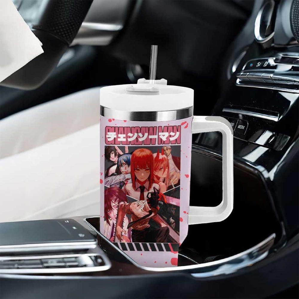 Public Safety Chainsaw Man Tumbler With Handle Anime Style TS04 Public Safety Chainsaw Man Tumbler With Handle Anime Style TS04