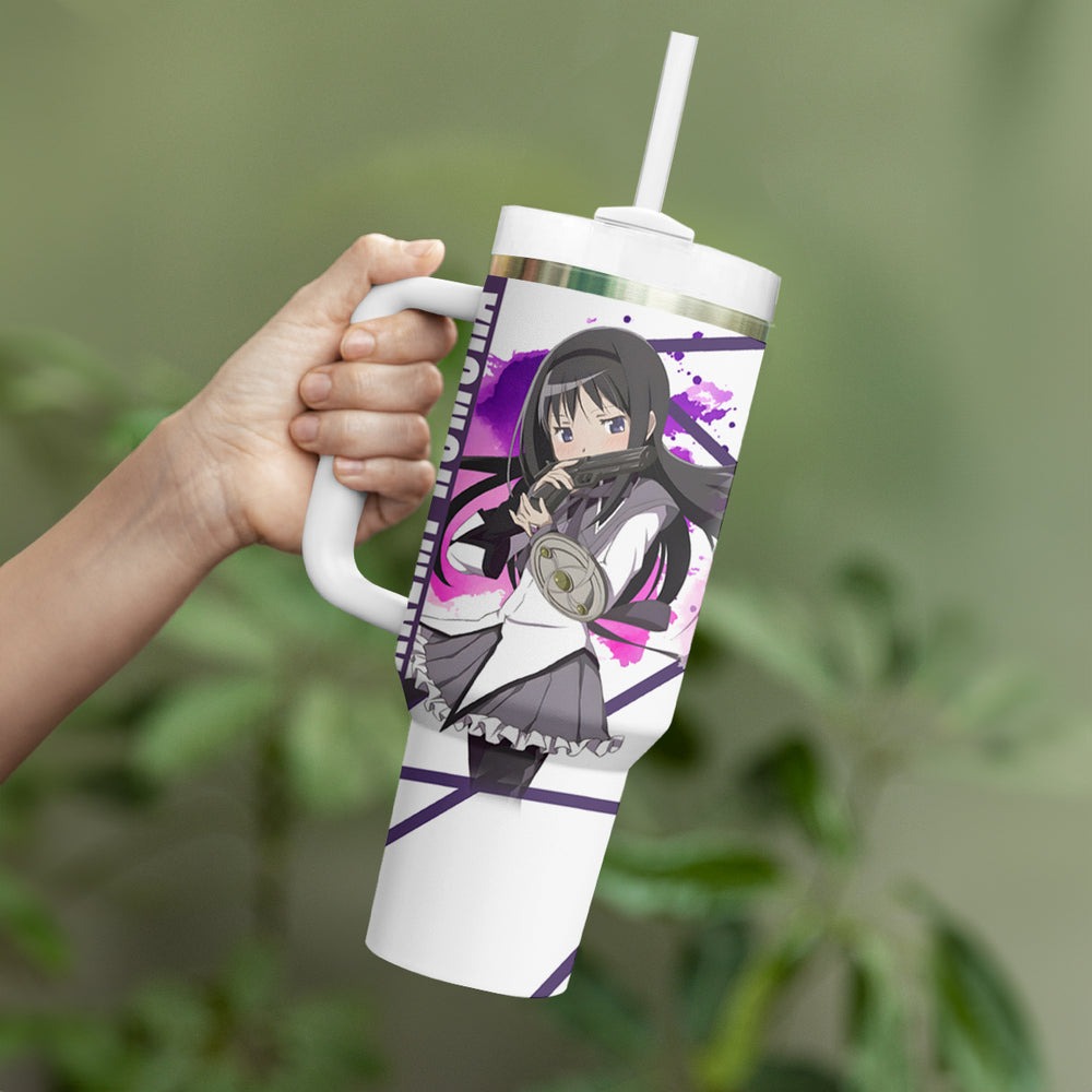 Puella Magi Madoka Magica Tumbler With Handle Akemi Homura TS04 Puella Magi Madoka Magica Tumbler With Handle Akemi Homura TS04