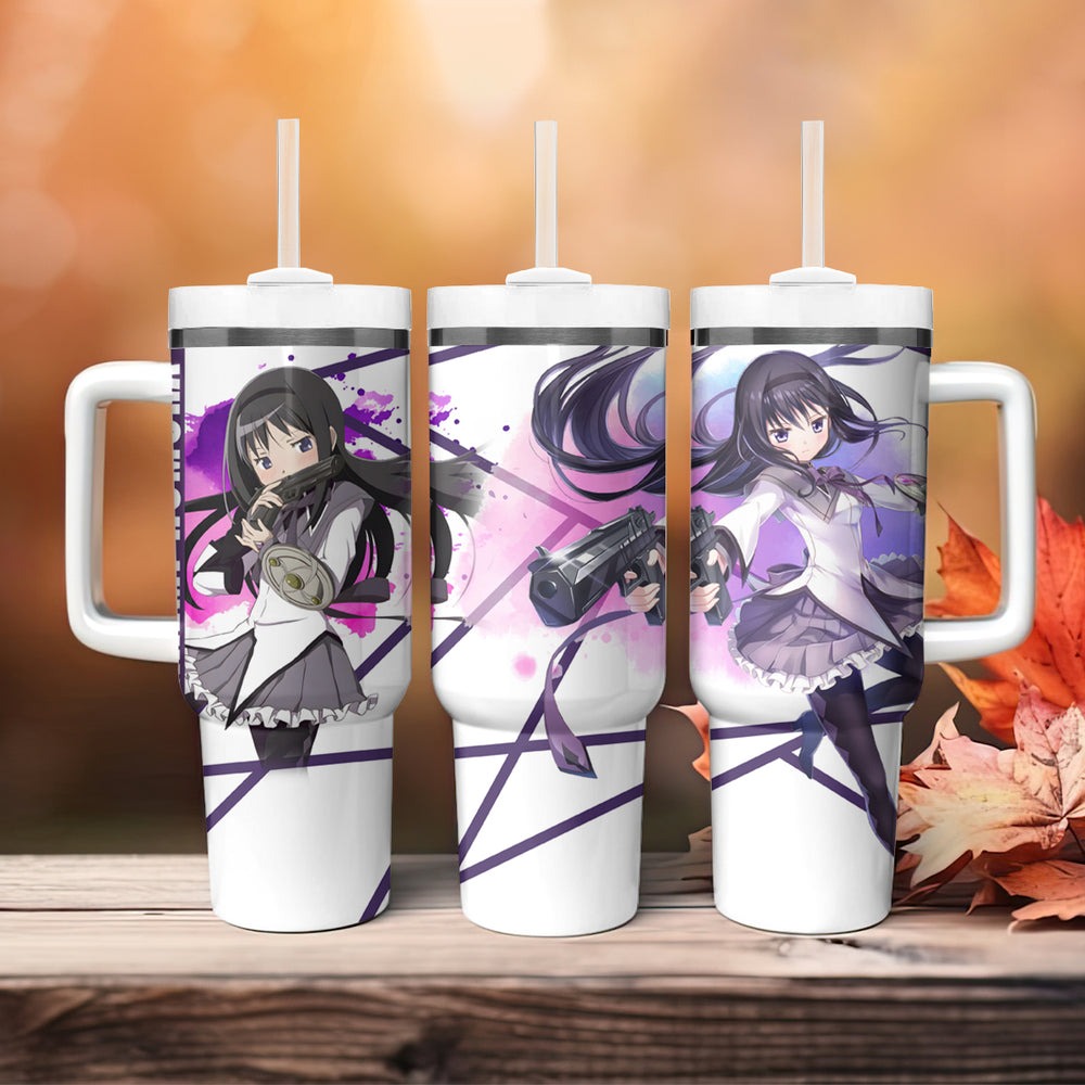 Puella Magi Madoka Magica Tumbler With Handle Akemi Homura TS04 Puella Magi Madoka Magica Tumbler With Handle Akemi Homura TS04