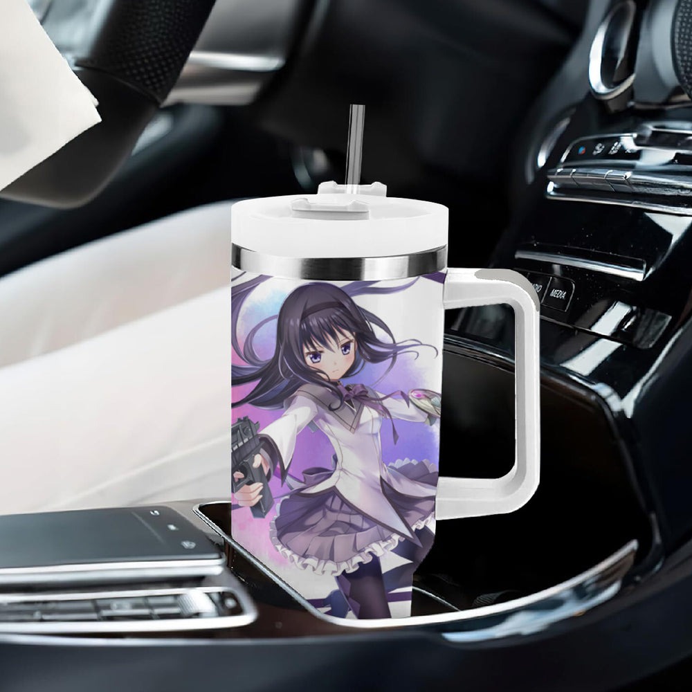 Puella Magi Madoka Magica Tumbler With Handle Akemi Homura TS04 Puella Magi Madoka Magica Tumbler With Handle Akemi Homura TS04