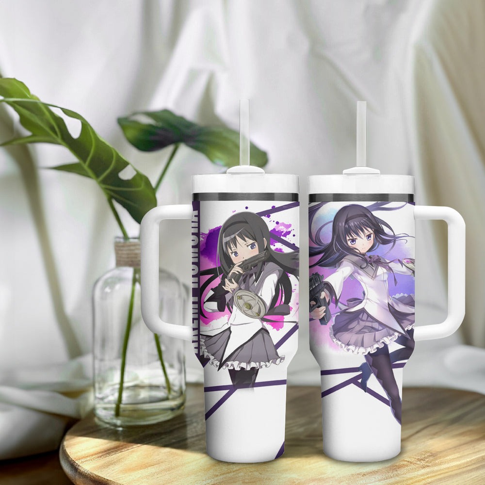 Puella Magi Madoka Magica Tumbler With Handle Akemi Homura TS04 Puella Magi Madoka Magica Tumbler With Handle Akemi Homura TS04