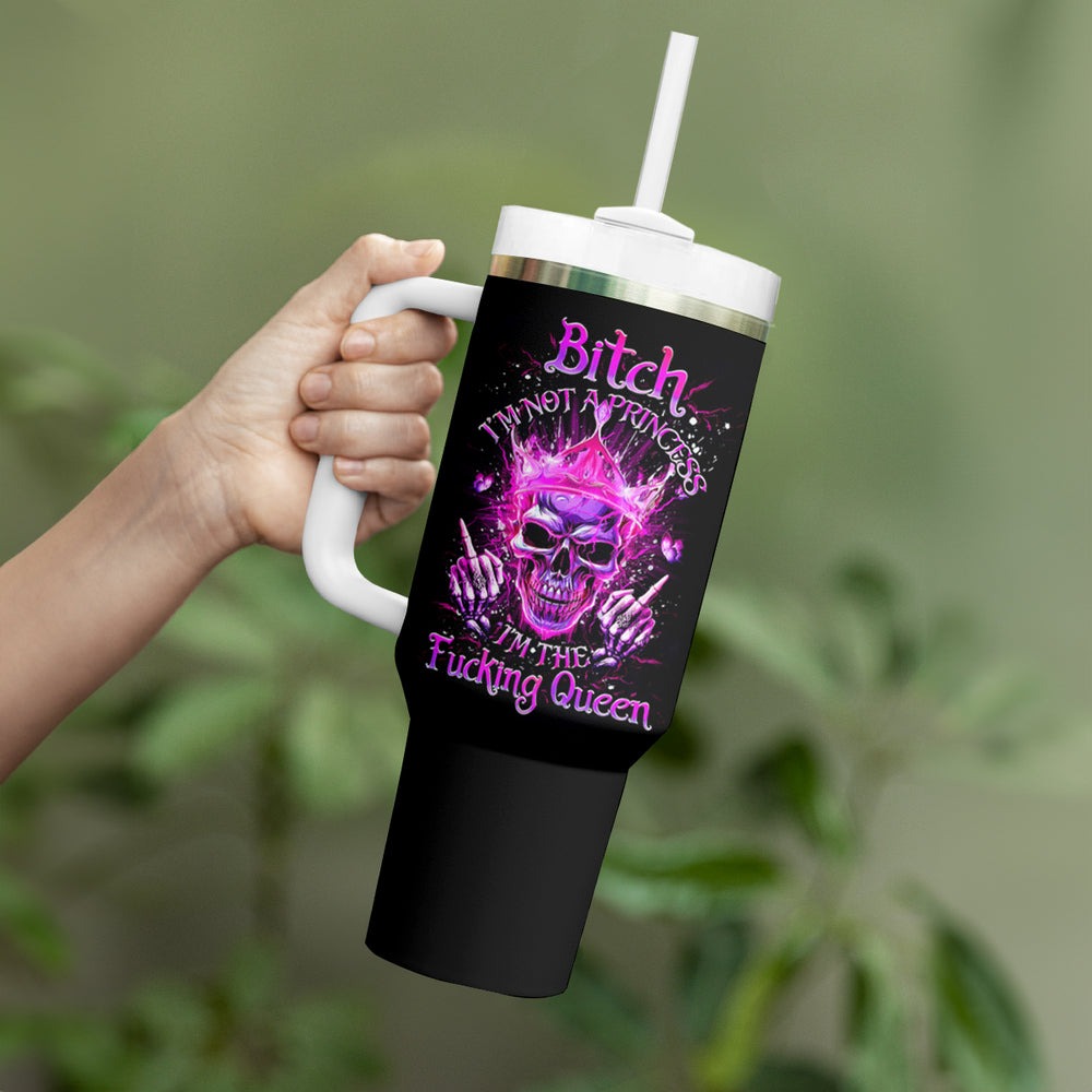 Queen Skull Tumbler With Handle Bitch I'm Not A Princess I'm The Fucking Queen DT01 Queen Skull Tumbler With Handle Bitch I'm Not A Princess I'm The Fucking Queen DT01